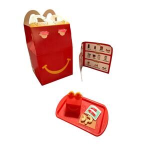 McDonald's Fries and Apple‎ Slices on Tray 2025 #18 Toy Kids Red and Yellow